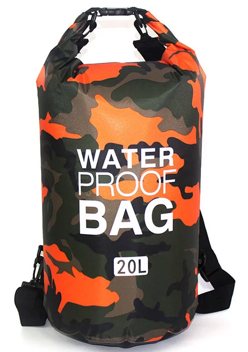 Camouflage opbevaring tør taske med skulderrem